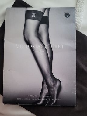 Victoria's Secret Black Thigh High Hosiery